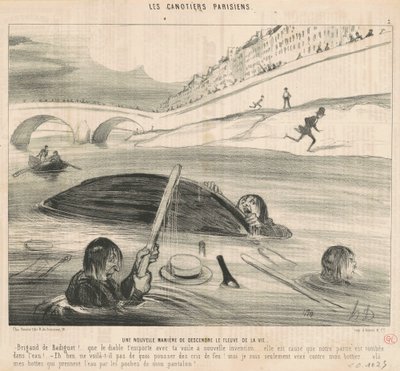 Une nouvelle maniére de descerre le fleuve de la vie de Honoré Daumier