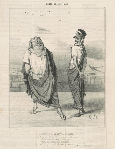 Uma reunião de jouyeauz augúrios de Honoré Daumier