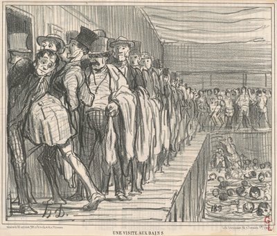 Uma visita aos banhos de Honoré Daumier