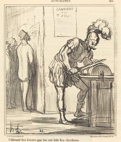Usando o lazer... de Honoré Daumier