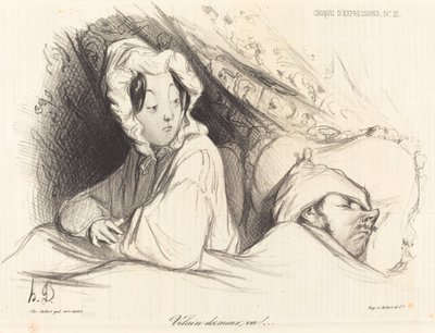 Vilain dormeur, va! de Honoré Daumier