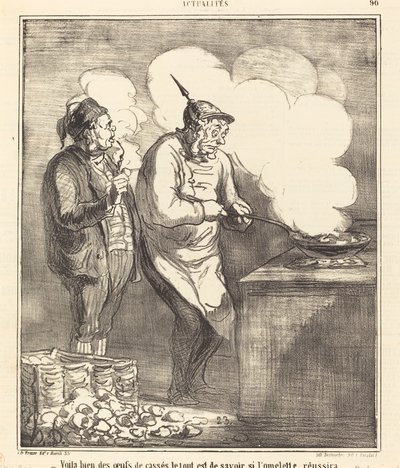 Aqui estão alguns ovos quebrados... de Honoré Daumier