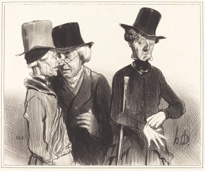 Então! você virou aposentado, eu médico, ele... de Honoré Daumier