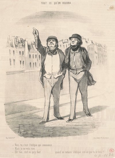 Você vê, é o eclipse que começa... de Honoré Daumier