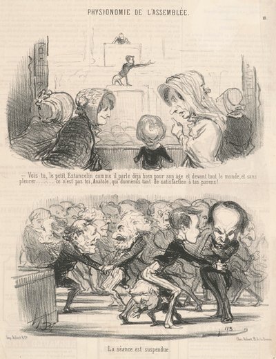 Você vê, o pequeno estancelin enquanto ele fala... de Honoré Daumier