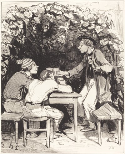 Veja, meu amigo... existem apenas dois elementos... de felicidade... de Honoré Daumier