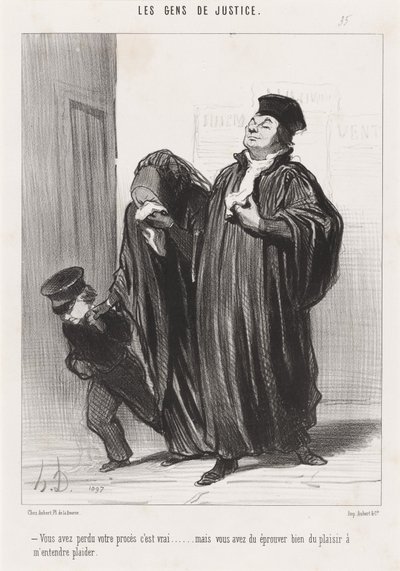Você perdeu o seu caso é verdade... de Honoré Daumier
