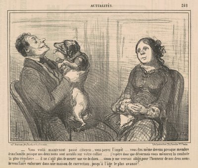 Aqui está você agora passe cidadão de Honoré Daumier