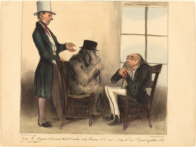 Veja, Sr. Mayeux, este animal... de Honoré Daumier