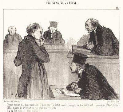 Vendo testemunha, seria importante... de Honoré Daumier