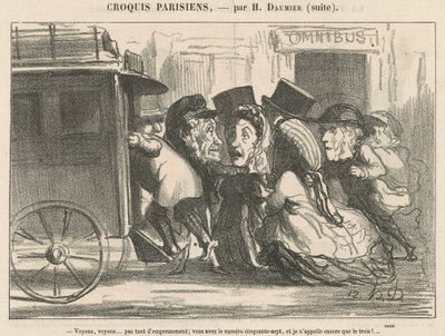 Vamos ver, vamos ver... não tanta pressa... de Honoré Daumier