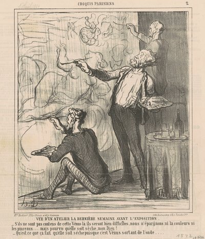 Vista de uma oficina... de Honoré Daumier