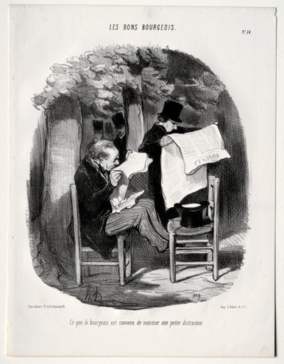 O que o burguês chama de leve distração de Honoré Daumier