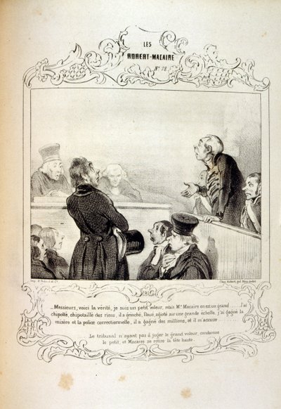 ilustrações sobre ideias e lendas Philipon sob o título Les Cent e Robert Macaire de Honoré Daumier