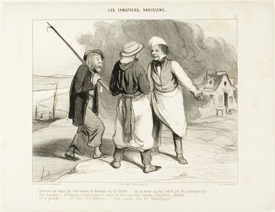 "- Bem, que maravilha! Pensei que tínhamos acabado de descobrir uma ilha deserta ou, pelo menos, um país habitado por canibais. - Não, Sir.... e a prova é que, se quiserem, vou fazer-vos comer um excelente fricassé de caça com molho de vinho branco. - de Honoré Victorin Daumier