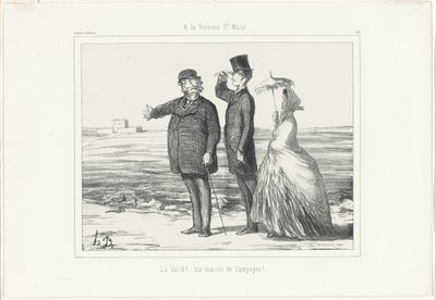Em Varenne, Saint-Maur. "Ali! A minha casa de campo", chapa 418 de Souvenirs d