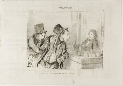 "Está tudo pago E não insultámos ninguém... Adeus", placa 31 de Types Parisiens de Honoré Victorin Daumier