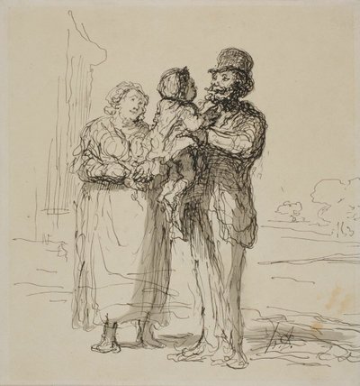 Cena familiar de Honoré Victorin Daumier