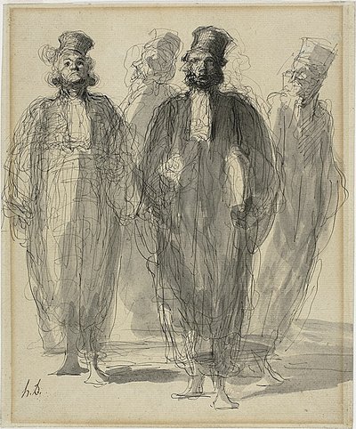 Quatro advogados de Honoré Victorin Daumier