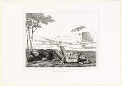 Pintores paisagistas em ação, prato 309 de Souvenirs d