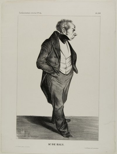 Sr. De Rign, chapa 333 de Celebridades da Cartooning de Honoré Victorin Daumier