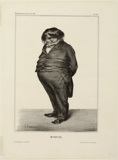 Sr. Prune, chapa 288 de Célébrités de la Caricature de Honoré Victorin Daumier
