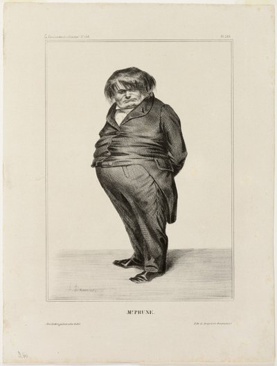 Sr. Prune, chapa 288 de Célébrités de la Caricature de Honoré Victorin Daumier