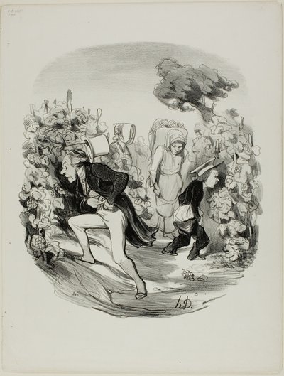 Oh, raios! ... as uvas não estão mesmo boas este ano!, prato 24 de Pastorales de Honoré Victorin Daumier