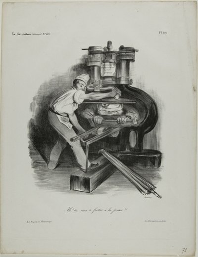 "Então, querem intrometer-se na imprensa!", chapa 319 de Honoré Victorin Daumier