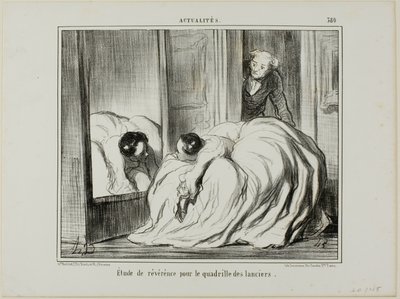 Estudo de Reverência para a Quadrilha dos Lanceiros, chapa 380 de Actualités de Honoré Victorin Daumier