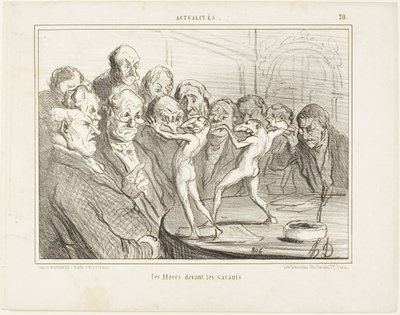 Os aztecas perante os cientistas, placa 211 de Actualités de Honoré Victorin Daumier