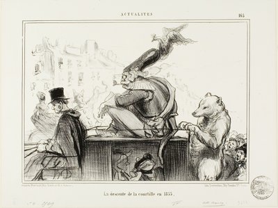 A Descida do Courtille em 1855, chapa 165 de Actualités de Honoré Victorin Daumier
