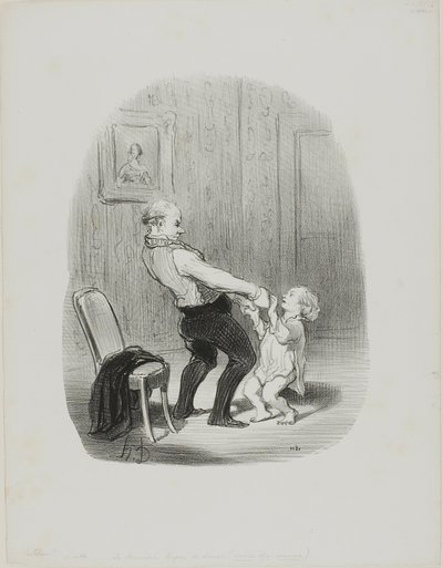 A Primeira Dança Lession, de Les Papas de Honoré Victorin Daumier