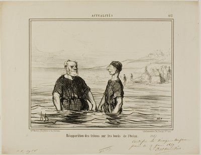 O reaparecimento dos Tritões do Mar, placa 412 de Actualités de Honoré Victorin Daumier