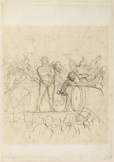 O espetáculo lateral (La Parade) de Honoré Victorin Daumier