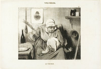 O Toque, placa 42 de Types Parisiens de Honoré Victorin Daumier