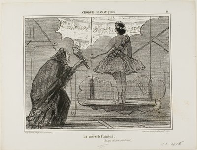 A mãe de Eros (não confundir com Vénus), placa 10 de Croquis Dramatiques de Honoré Victorin Daumier
