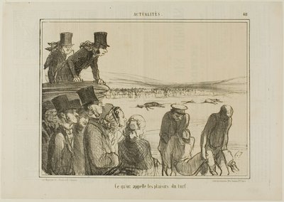 Estas são as alegrias das corridas de cavalos, placa 411 de Actualités de Honoré Victorin Daumier