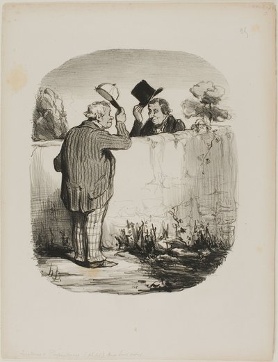 Dois bons vizinhos, placa 25 de Locataires Et Propriétaires de Honoré Victorin Daumier