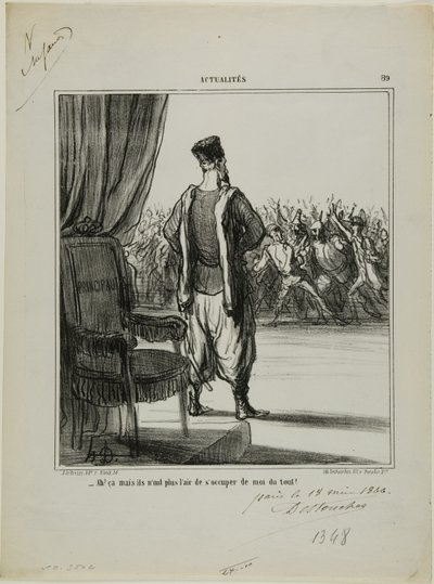"E então..., parece que já não se interessam por mim", placa 89 do Actualités de Honoré Victorin Daumier