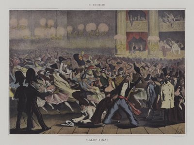 Galop Final (cor litho) de Honore (after) Daumier