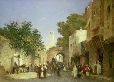 Cena de rua árabe, 1872 de Honore Boze