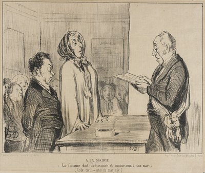 Na câmara municipal... de Honoré Daumier