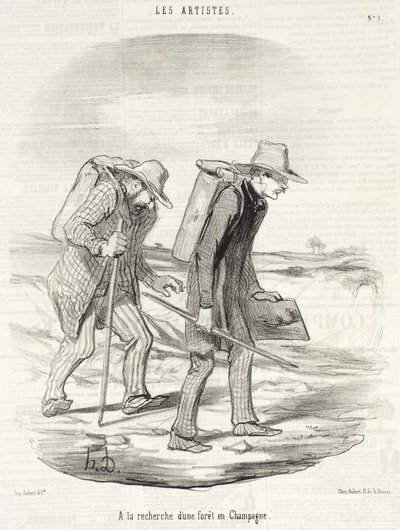 À procura de uma floresta na Champanhe de Honoré Daumier