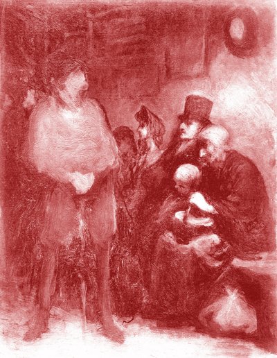 Uma sala de espera, Exposição Daumier na Galerie Durand-Ruel em 1878 de Honoré Daumier