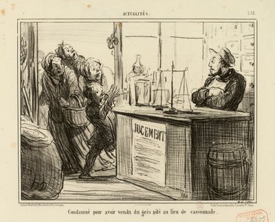 Actualidades n.º 252: Condenado por ter vendido arenito moído em vez de açúcar mascavado. de Honoré Daumier