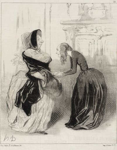 «Adeus, minha querida Flora ... não se esqueça ...» de Honoré Daumier
