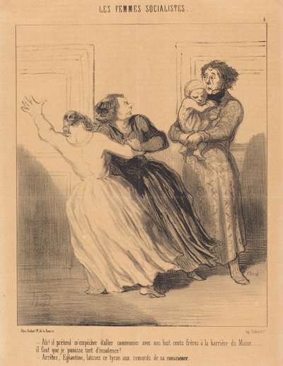 Ah! Pretende impedir-me de ir... de Honoré Daumier