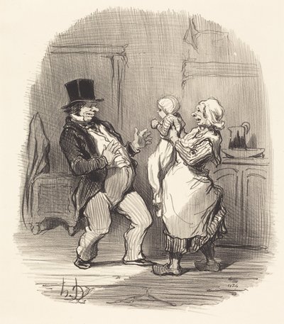 Ah! senhor... não ria dele assim... de Honoré Daumier