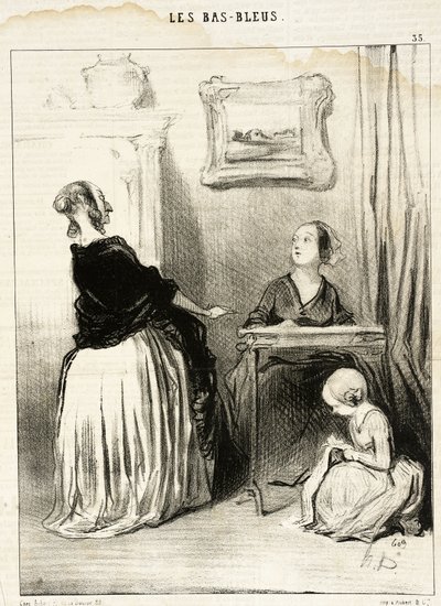 Ah!... Que educação tão singular dão à vossa filha?... de Honoré Daumier